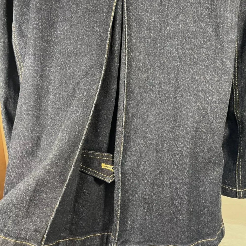 🐴 Ralph Lauren Jeans Co. Double Breasted Gold Button Denim Peacoat Jacket, M - Picture 4 of 10